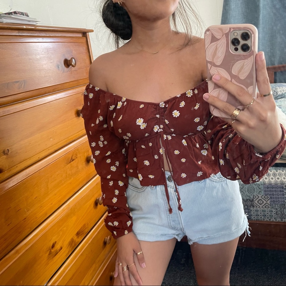 Pacsun floral long sleeve top
